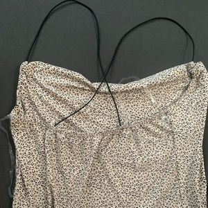 NWT cowl neck cheetah tank